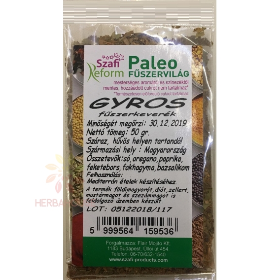 Obrázok pre Szafi Reform Paleo Mix de condimente pentru Gyros (50g)